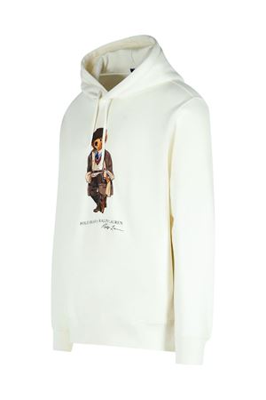 White cotton hoodie RALPH LAUREN | 710980306001WHITE